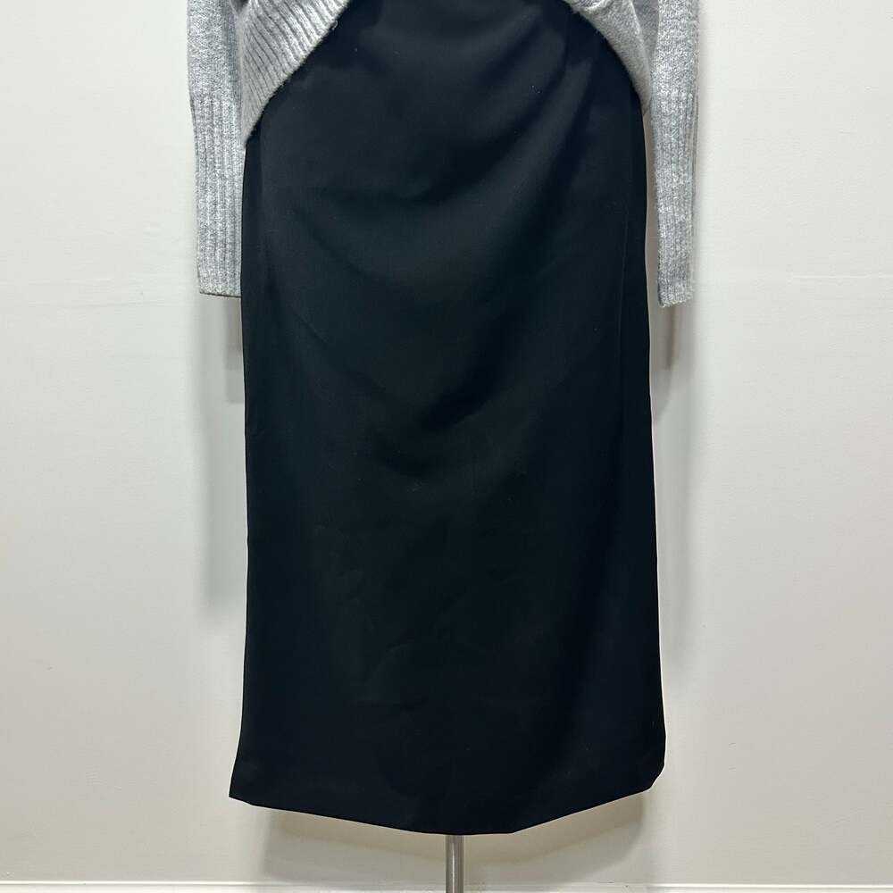 Tribal Black Knit Pencil Skirt, Sz 6